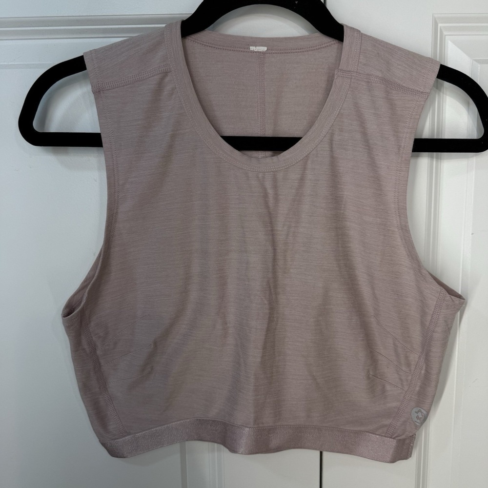 Scorpio Sol Crop Top Tank Top Sports Bra Light Pink EUC Women's Size Small?